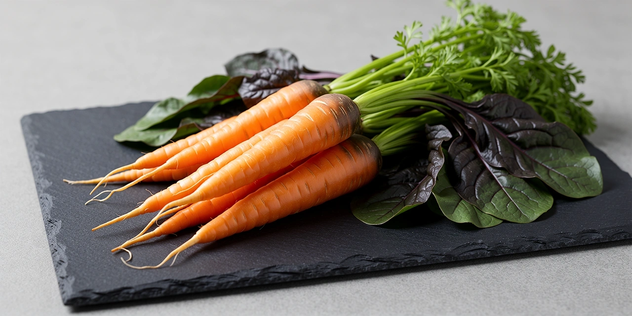 Frische Zutaten auf Schiefer